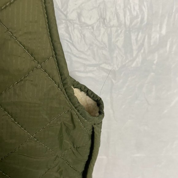 Men's Country Road Size M Khaki Green Tan Sleeveless Quilted Non Closer Vest - Picture 12 of 12